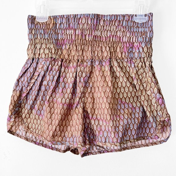 NEW FREE People Movement The Way Home High Rise Pull On Shorts Elastic Waist - Picture 8 of 16